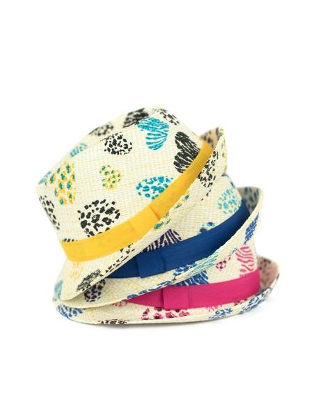 Dětský klobouk Uličník s malinovou stuhou