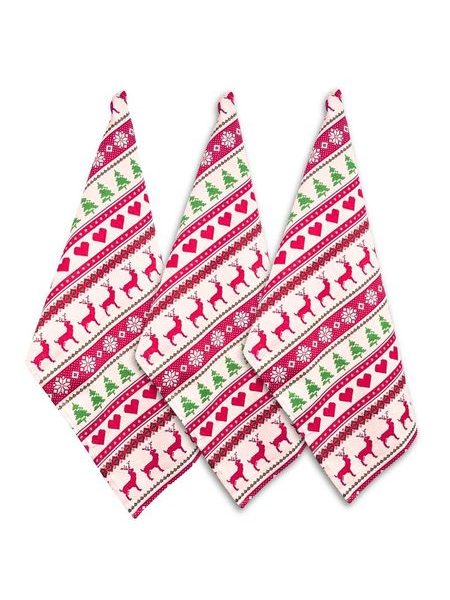 Sada 3 utěrek 50*70 cm, zimní sob