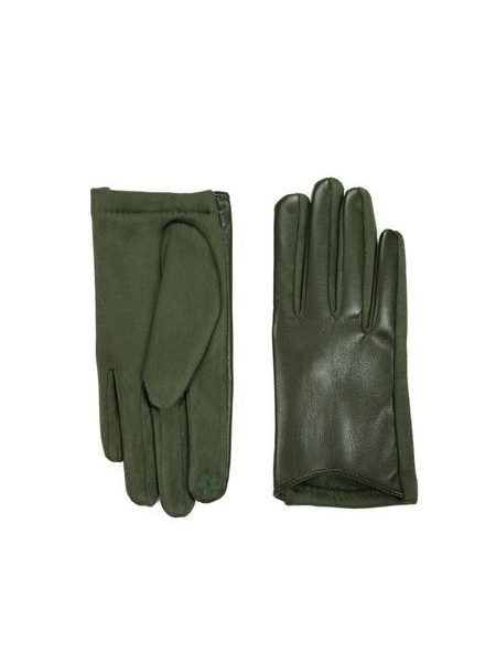 Mechové rukavice - khaki