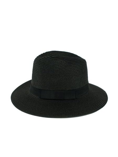 Letní klobouk typu fedora - černý