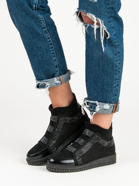 Nazouvací sneakery černé