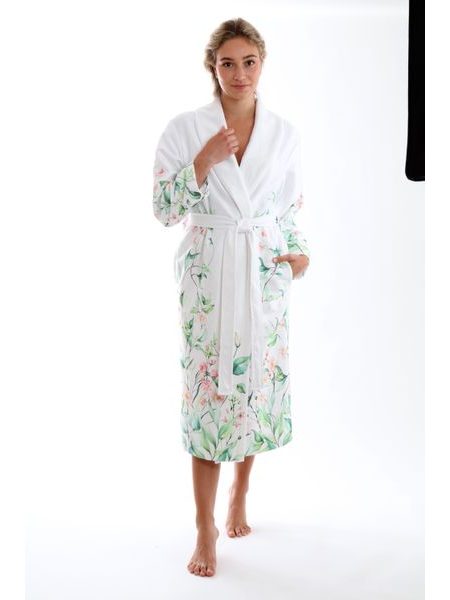 Dámský dlouhý župan s šálovým límcem Julia Květiny