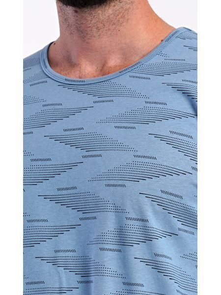 Pánské pyžamo dlouhé Arnošt - modrošedá