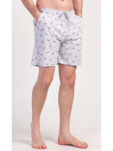 Pánské pyžamové šortky Aleš - světle šedá