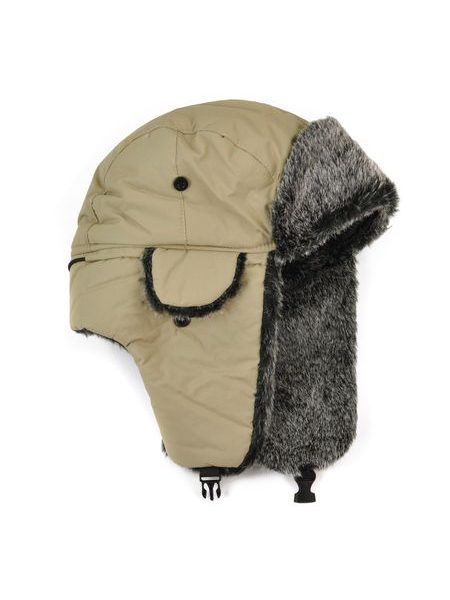 Béžová unisex ušanka