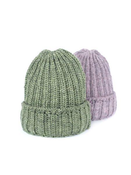 Zimní hrubá čepice jahodová