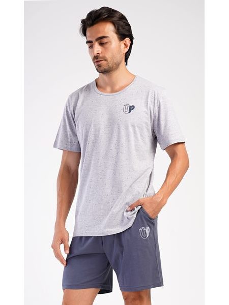 Pánské pyžamo šortky Pedro - šedá