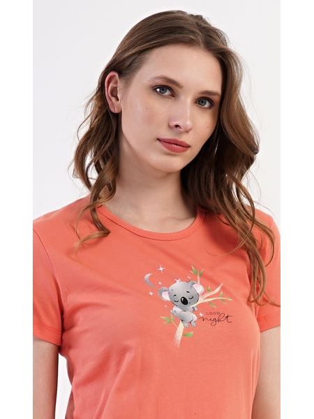 Dámské pyžamo kapri Koala - oranžová