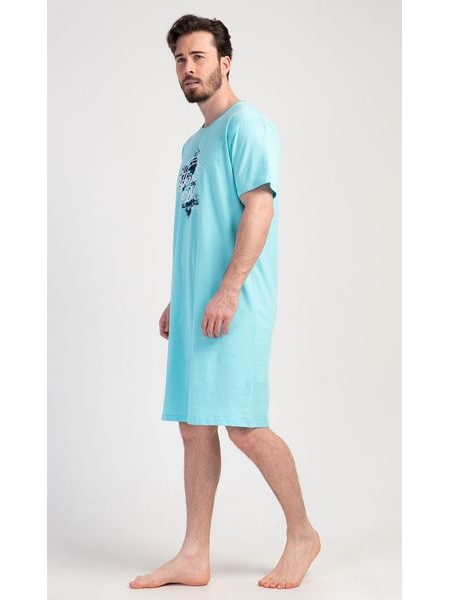 Pánská noční košile s krátkým rukávem Honolua bay - mátová