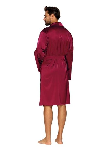 Pánský saténový župan Lukas bordó