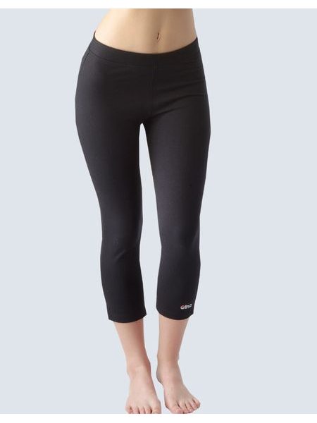 Dámské legíny 7/8 délka, 7/8 kalhoty, šité, klasické, jednobarevné 95002P - černá