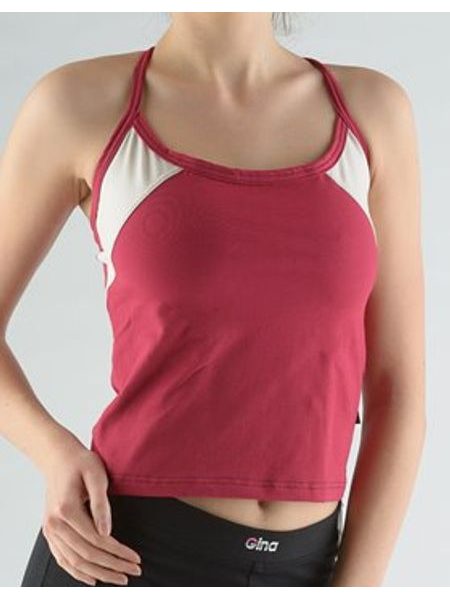 Dámská košilka, úzká ramínka, šité 98049P - vínová písková