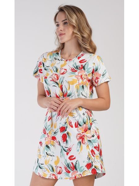 Dámská noční košile s krátkým rukávem Sofie - lososová