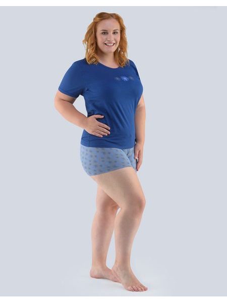 Dámské pyžamo krátké 19106P - lékořice šedá