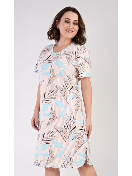 Dámská noční košile s krátkým rukávem Edita - mentolová