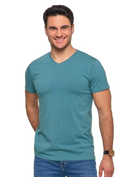 Pánské tričko Slim fit Premium mint véčko
