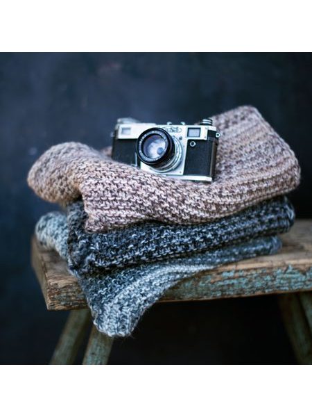 Set pletené čepice se šátkem světle šedá melanž