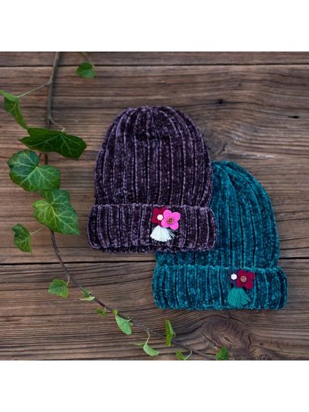 Dětská čepice Květina