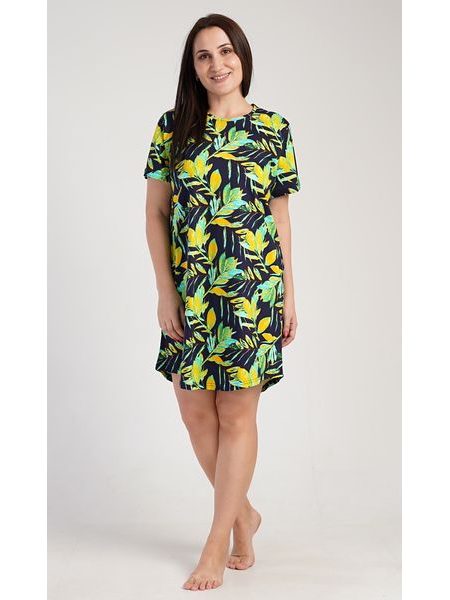 Dámská noční košile s krátkým rukávem Paulína - zelená