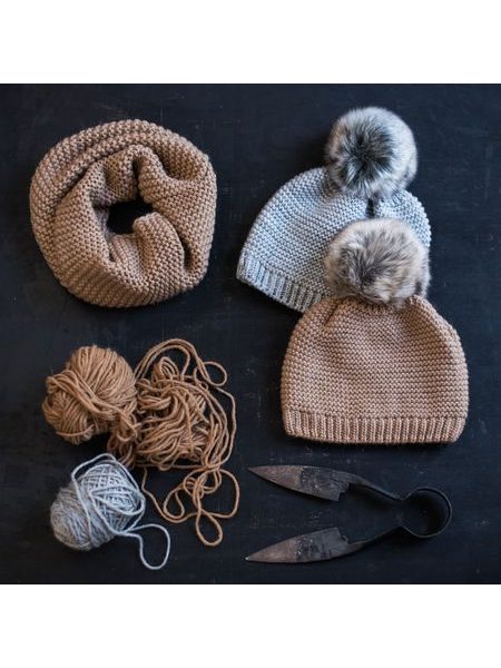 Sada čepice s nákrčníkem antracitová