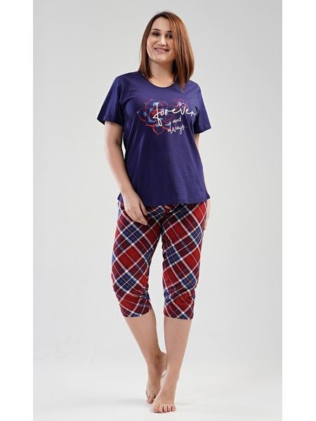 Dámské pyžamo kapri Forever - tmavě modrá