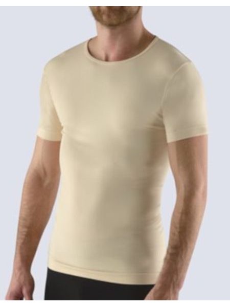 Pánské tričko s krátkým rukávem, bezešvé, Bamboo Soft 58009P - tělová