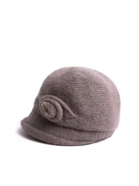 Angorský klobouk - tmavobéžový