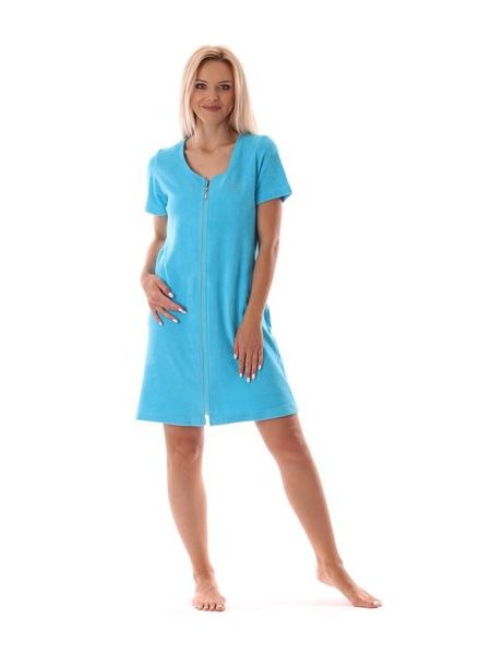 Dámské 3/4 šaty s krátkým rukávem BARI Blue atoll