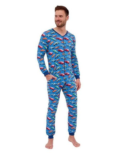 Pánský pyžamový overal Cars modrý