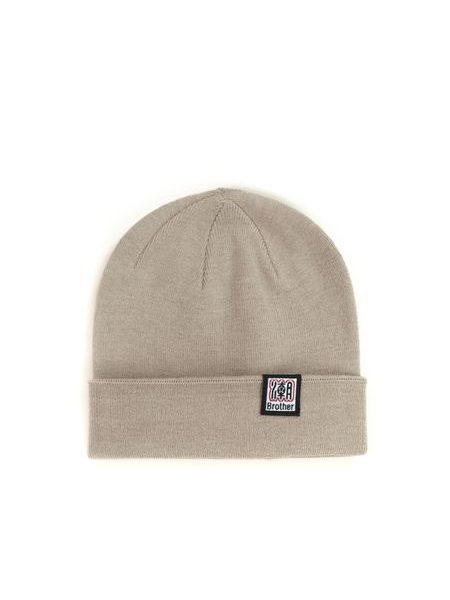 Čepice beanie dvojitá béžová