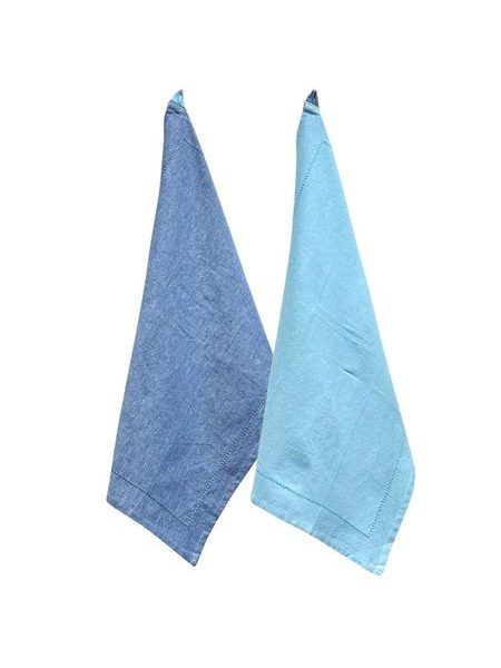 Utěrka, 2 ks, 50 x 70 cm, světle a tmavě modrá