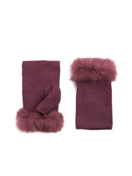 Rukavice s kožešinkou hnědé