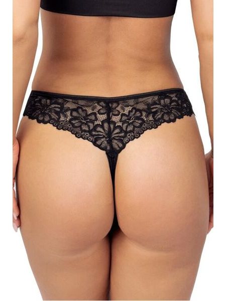 Tanga s krajkou 245 černá