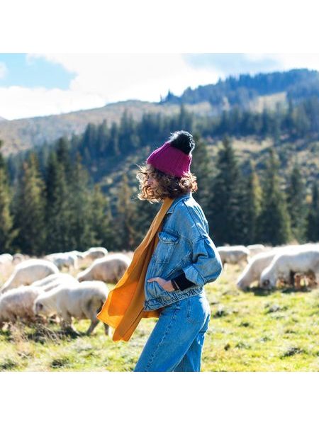 Klasická zimní šála černá