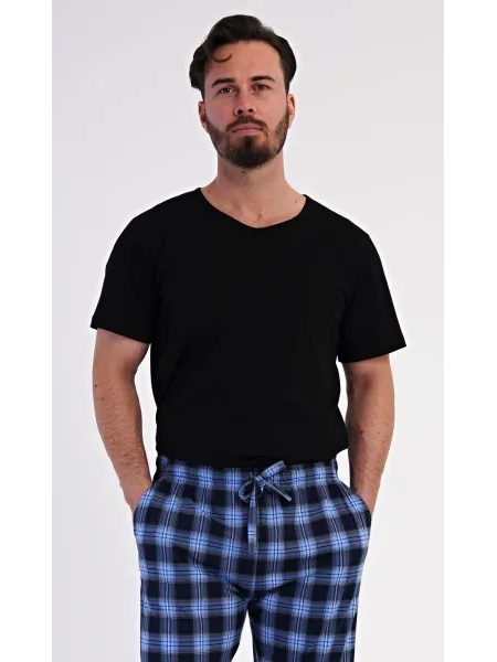Pánské pyžamové kalhoty Štefan - modrá