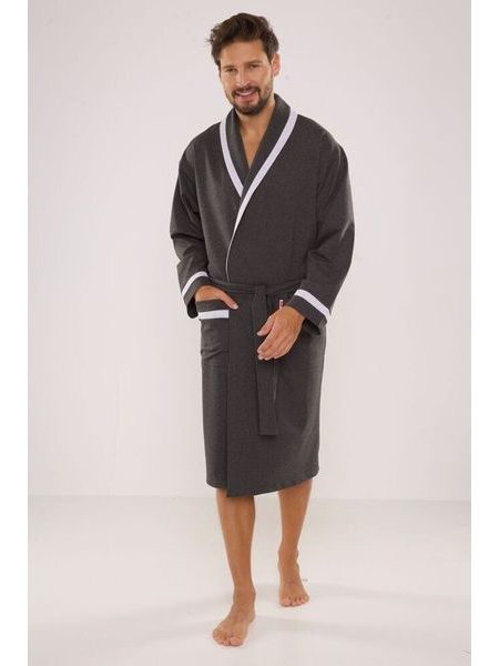 Pánský župan Bruno III tmavě šedý