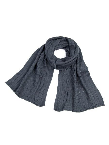 Hřejivý zimní šál tmavě šedý