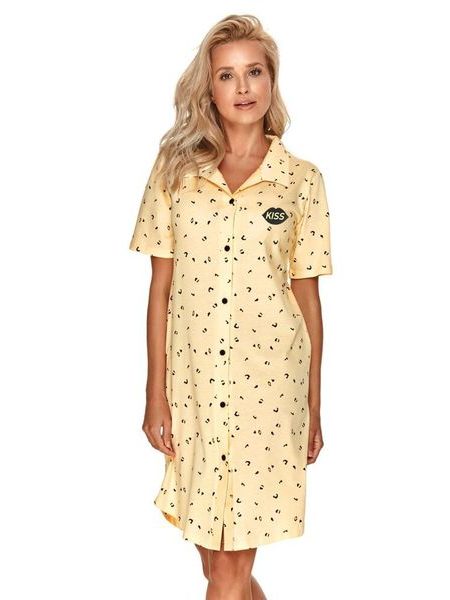 Dámská košilka Adéla žlutá s knoflíky