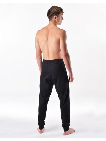 Pánské kalhoty dlouhé pyžamové, šité, klasické, jednobarevné 79201 - černá