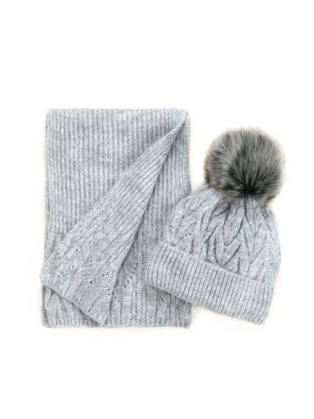 Sada dětské čepice a šály šedá
