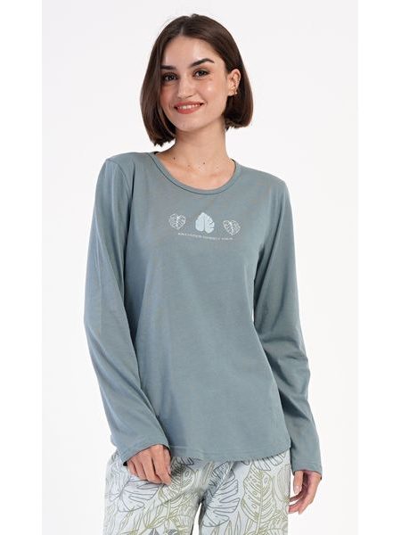 Dámské pyžamo dlouhé Sofie - zelená