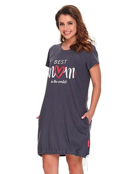 Kojicí noční košile Best mom 2 grafit