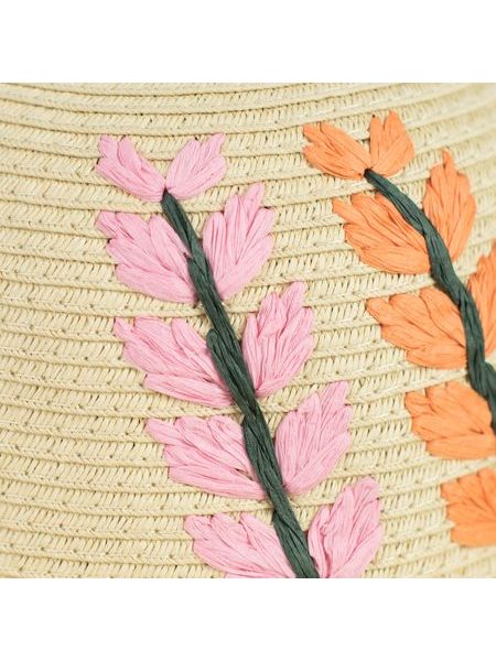 Letní klobouk se zdobeným lemem - béžová