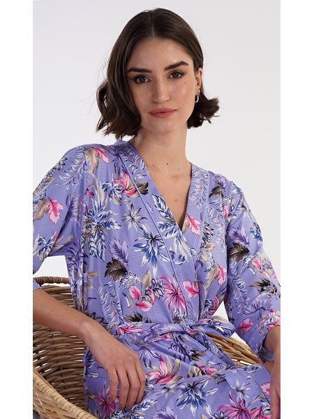 Dámský župan krátký Alžběta - modrošedá