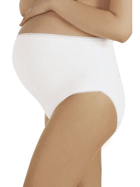 Těhotenské kalhotky Mama Maxi bílé