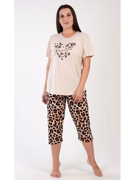 Dámské pyžamo kapri Beautiful - černá