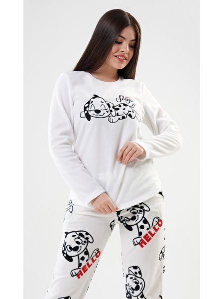Dámské pyžamo dlouhé Sleep well - bílá