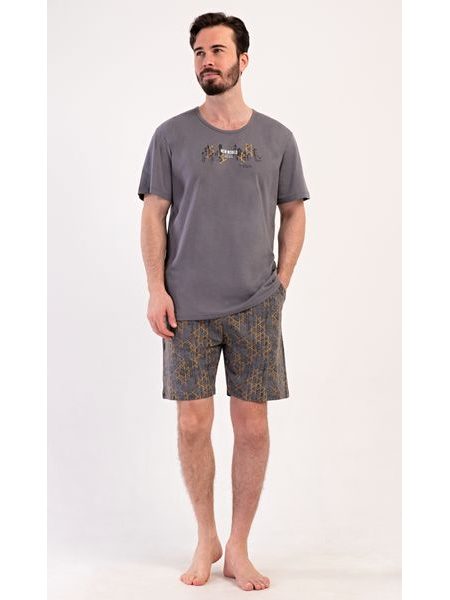 Pánské pyžamo šortky City - tmavě šedá