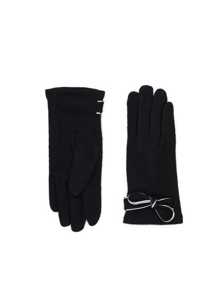Rukavice s blyštivou ozdobou černé