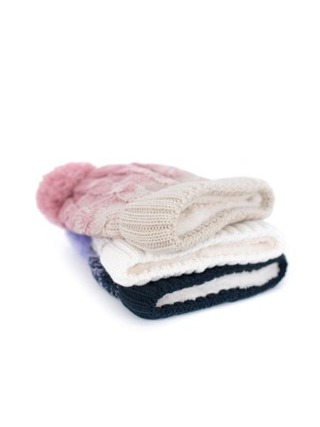 Zimní stínovaná čepice růžová